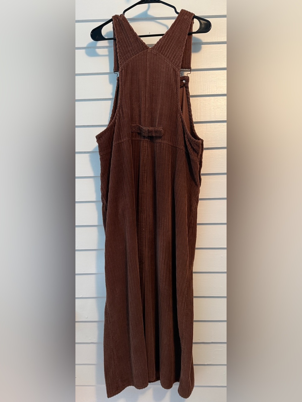 J. Jill | Vintage Brown Corduroy Overalls Dress | Size Large - Picture 2 of 9
